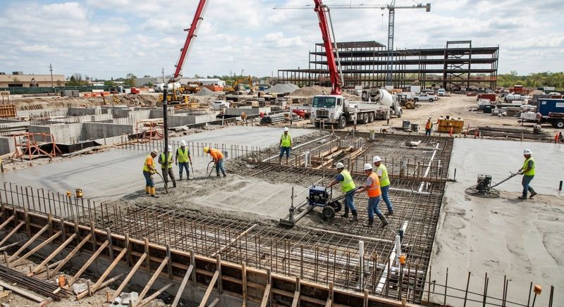 Commercial Slab Installation in West Des Moines, IA